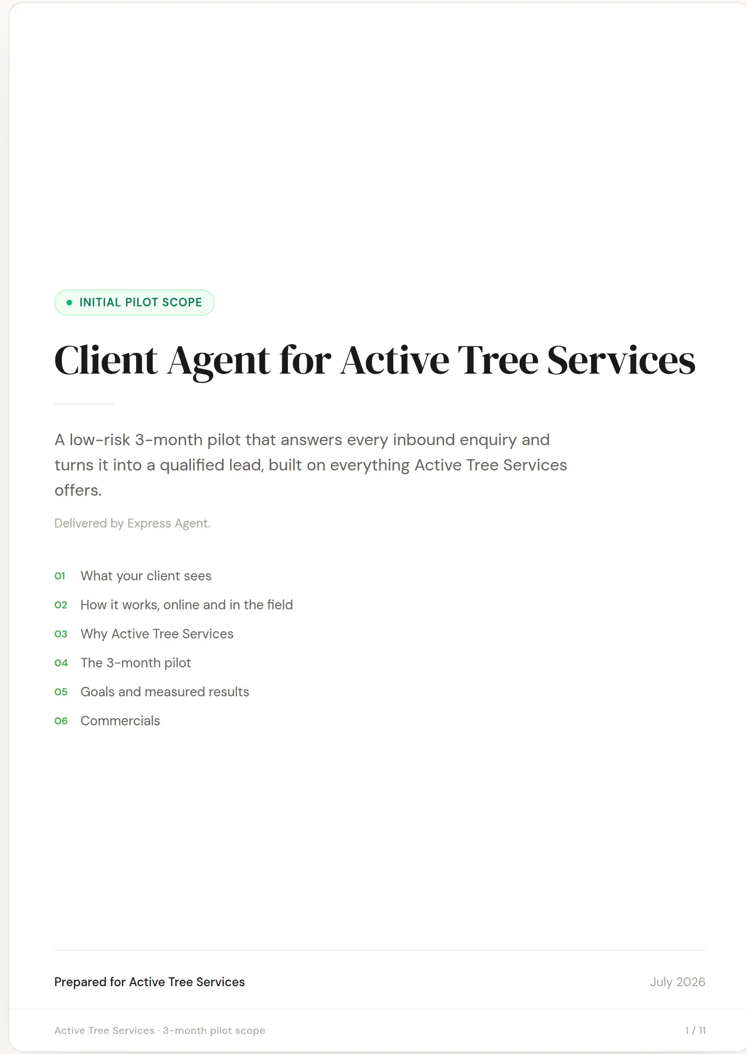 Active Tree Services slide 1: Client Agent for Active Tree Services