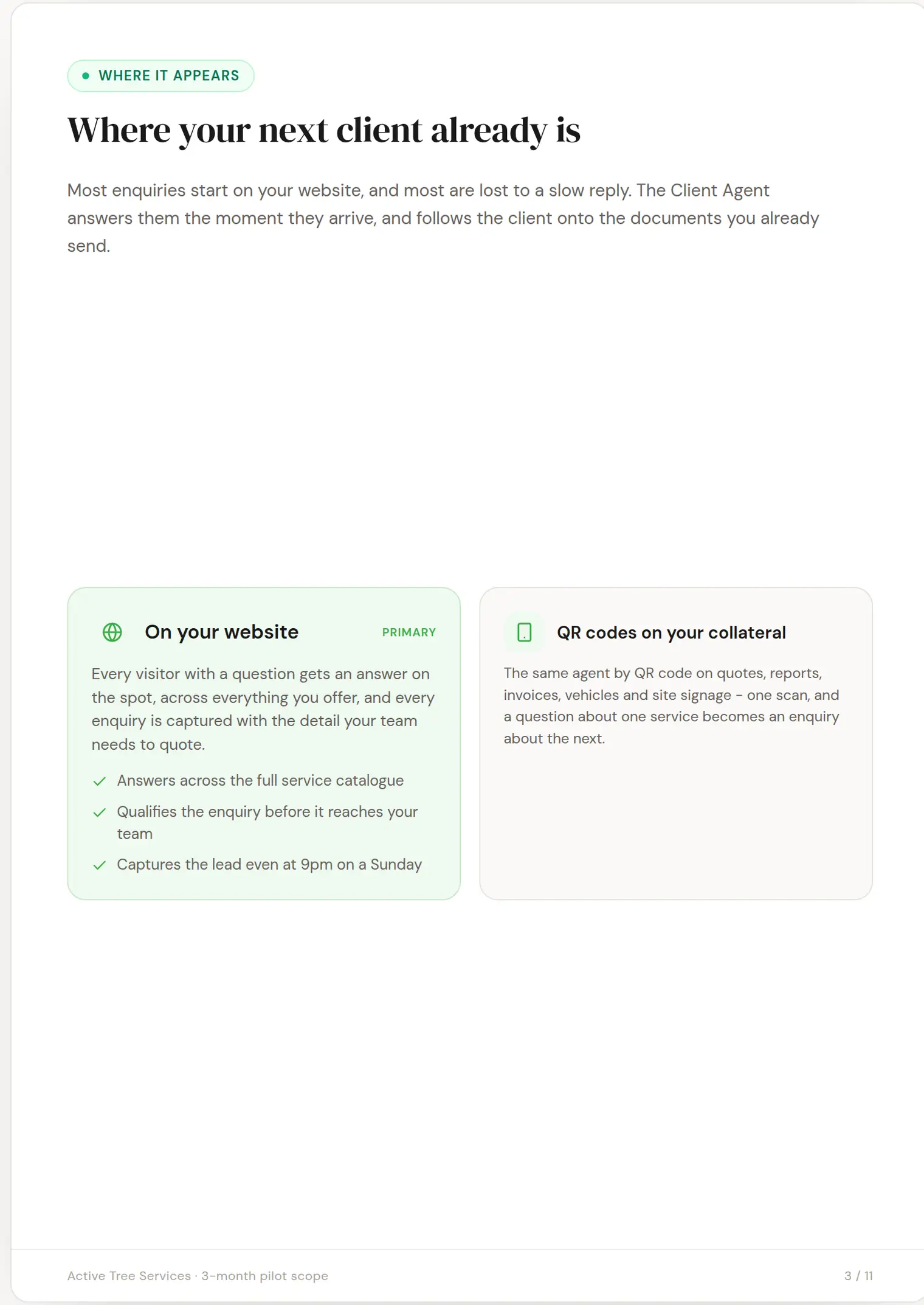 Active Tree Services slide 3: Where your next client already is