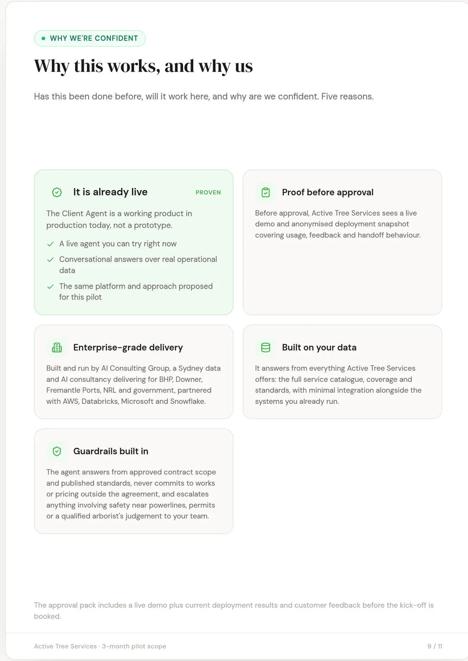 Active Tree Services slide 9: Why this works, and why us