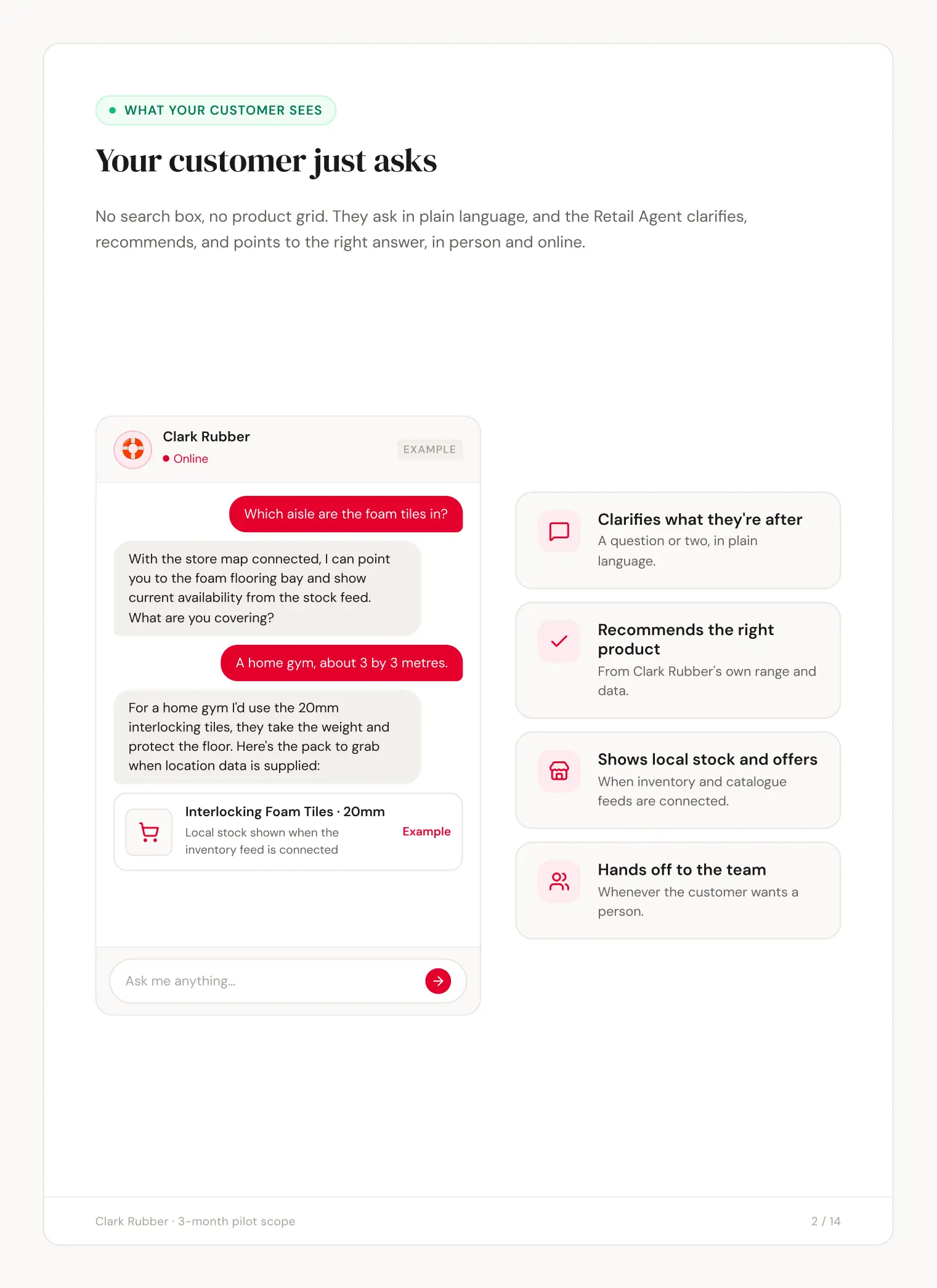 Clark Rubber slide 2: Your customer just asks