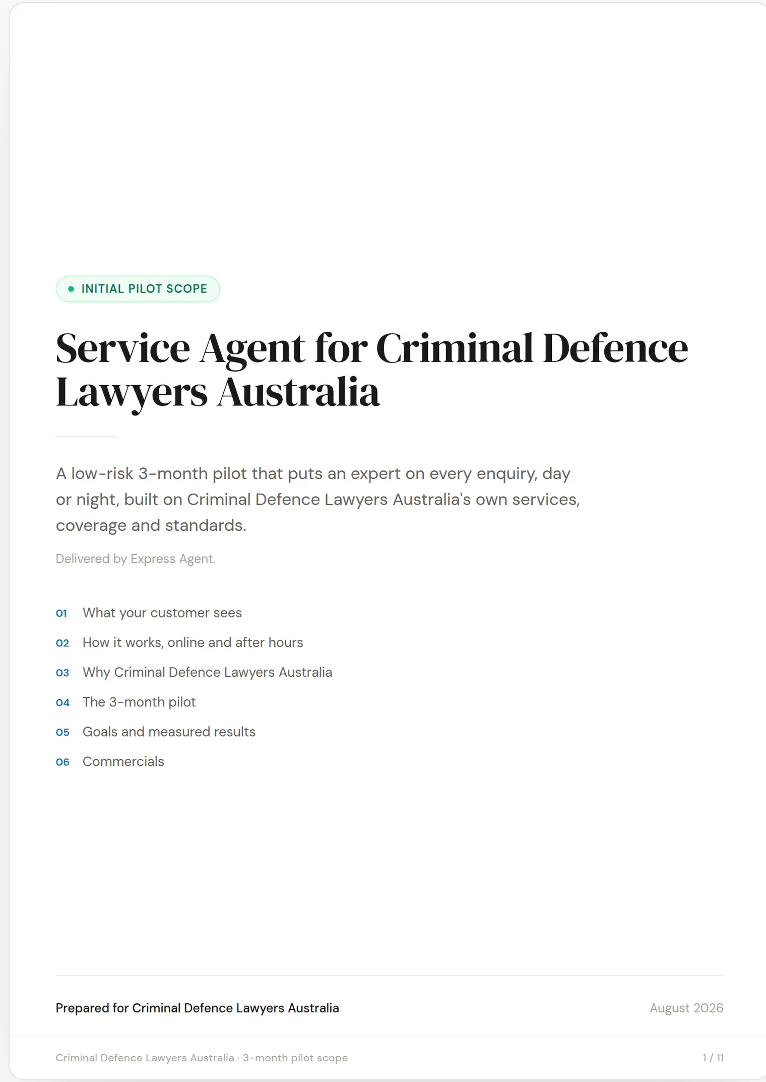 Criminal Defence Lawyers Australia slide 1: Service Agent for Criminal Defence Lawyers Australia