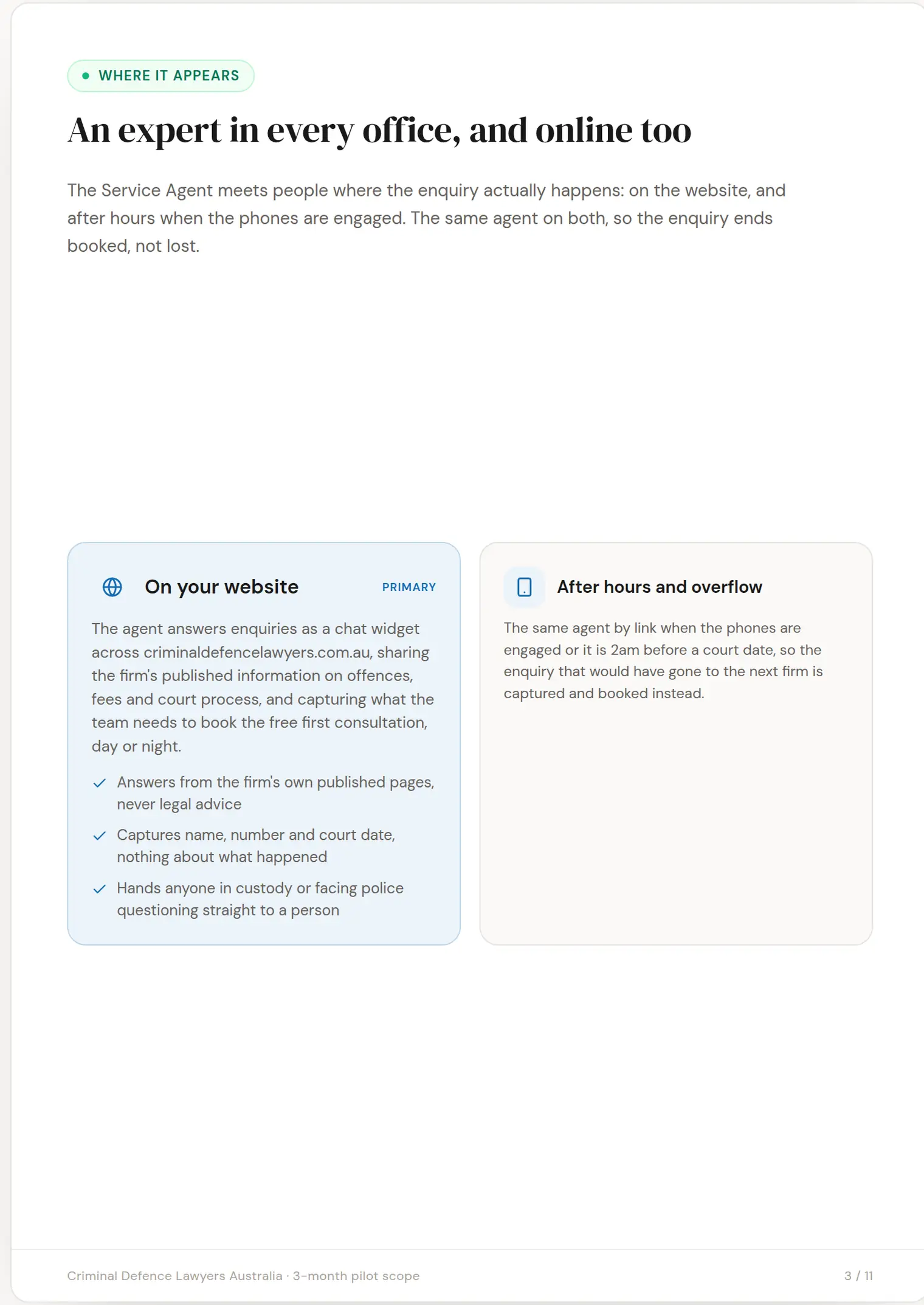 Criminal Defence Lawyers Australia slide 3: An expert in every office, and online too