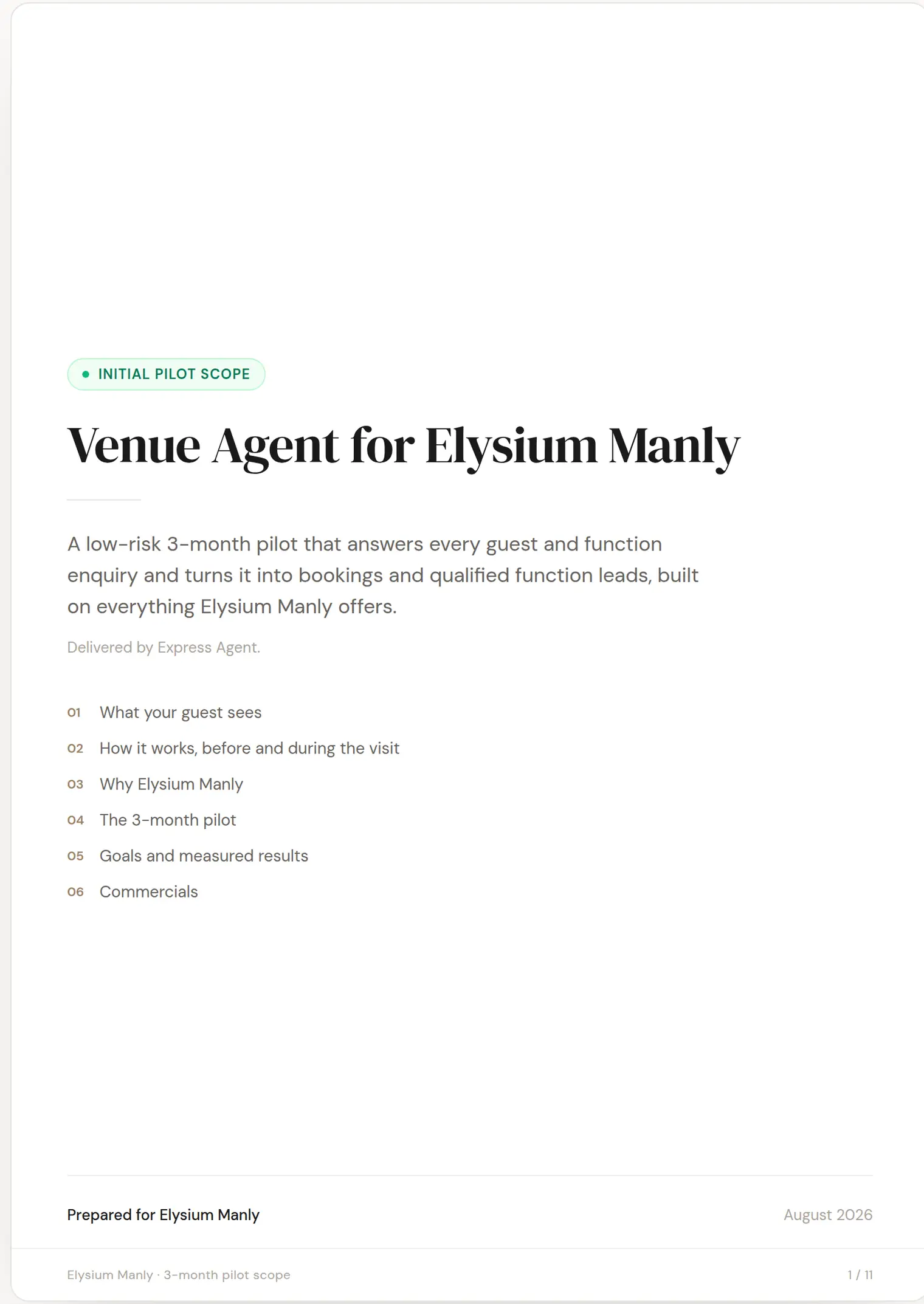 Elysium Manly slide 1: Venue Agent for Elysium Manly