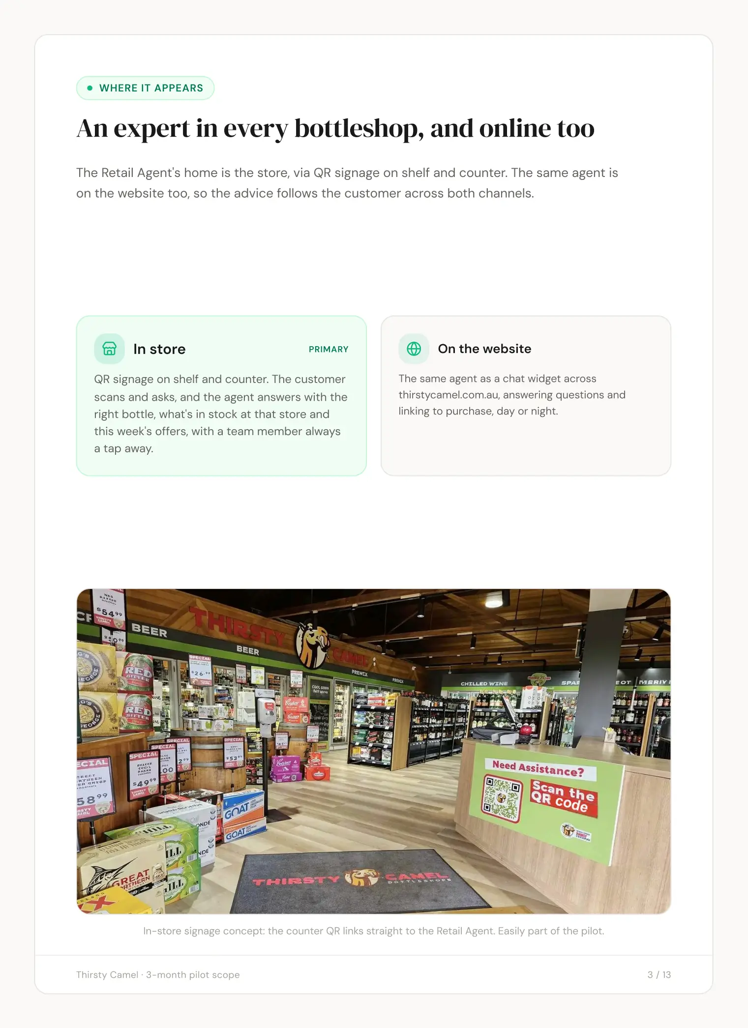 Thirsty Camel slide 3: An expert in every bottleshop, and online too